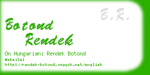 botond rendek business card